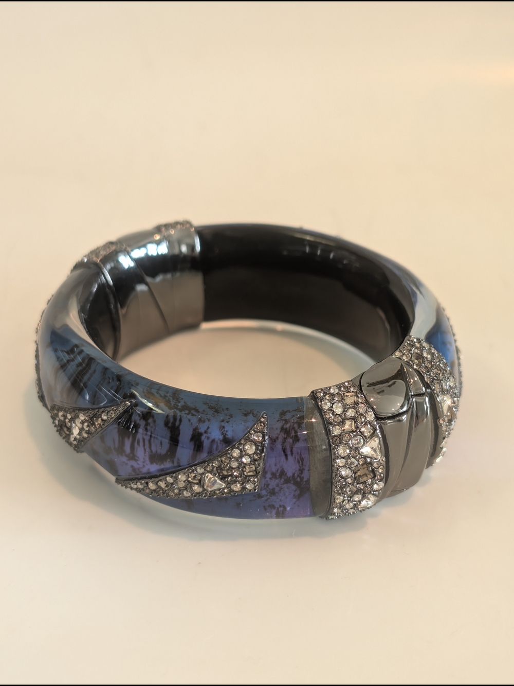 ALEXIS BITTAR Frosted Origami Inlay Bracelet Rare! For A 7 Inch Wrist